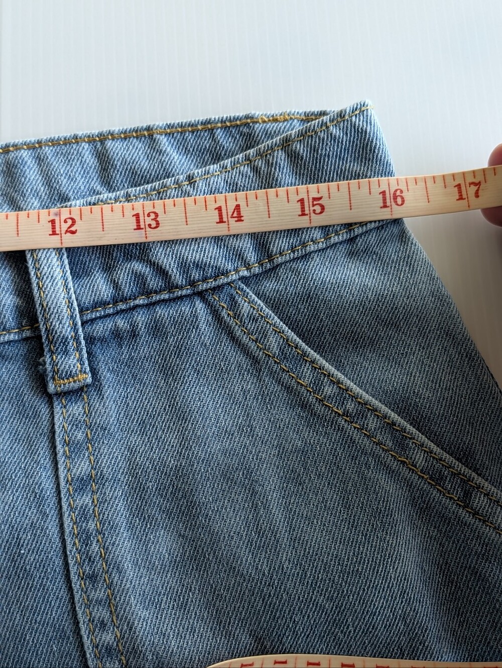 Light Blue Wide Leg Denim Cargo Jeans Junios 5/27 - Picture 6 of 11
